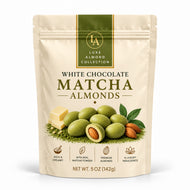 Lux Almond Collection: White Chocolate Matcha Almonds 5oz