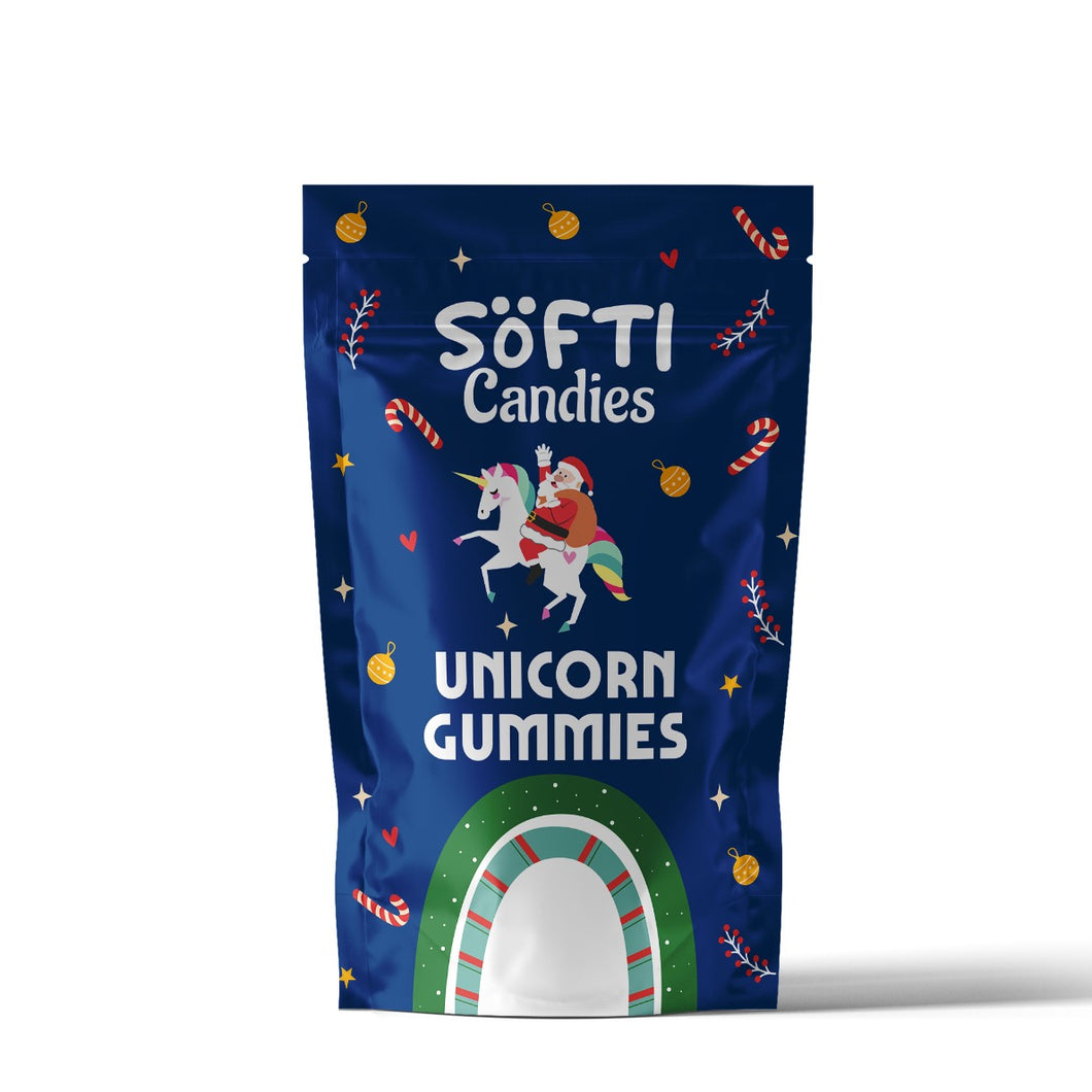 Softi: Holiday Unicorn Shaped Gummies 10oz