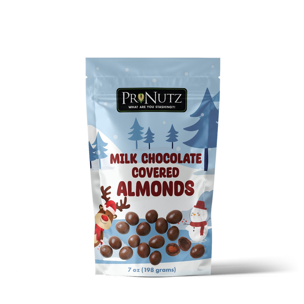 Pronutz: Holiday Milk Chocolate Covered Almonds (7oz)