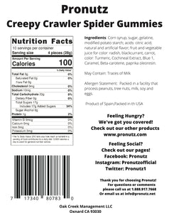 Pronutz- Creepy Crawler Spider Gummies 10(oz)